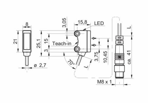 O200.SP-GW1J.72NV 光栅的尺寸图