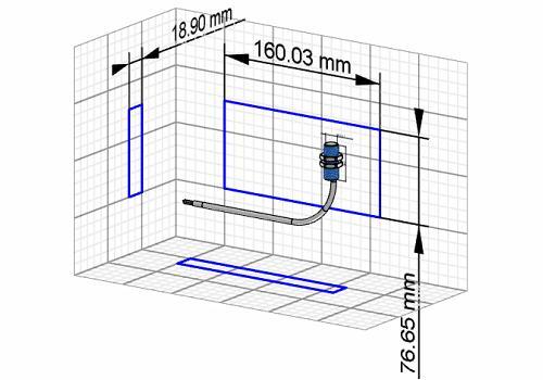 IFRM 12N1701/L 电感式接近开关的3D模型图